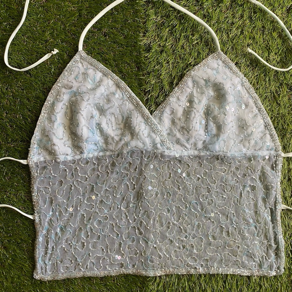 Baby blue Y2K top